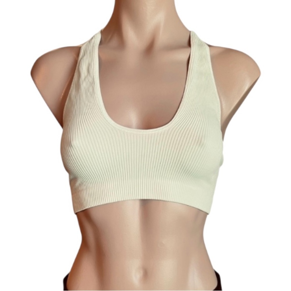 Intimately by Free People Cream Seamless Bralette Tank Top M/L